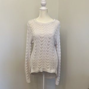 LOFT Open-stitch cable sweater